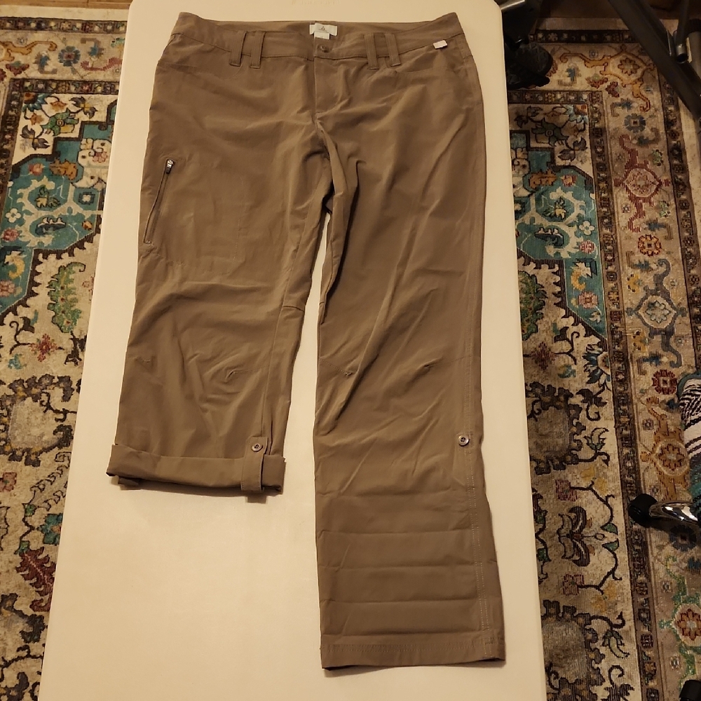 Ascend Khaki Brown Utility Pants / Capri, Women Size 14